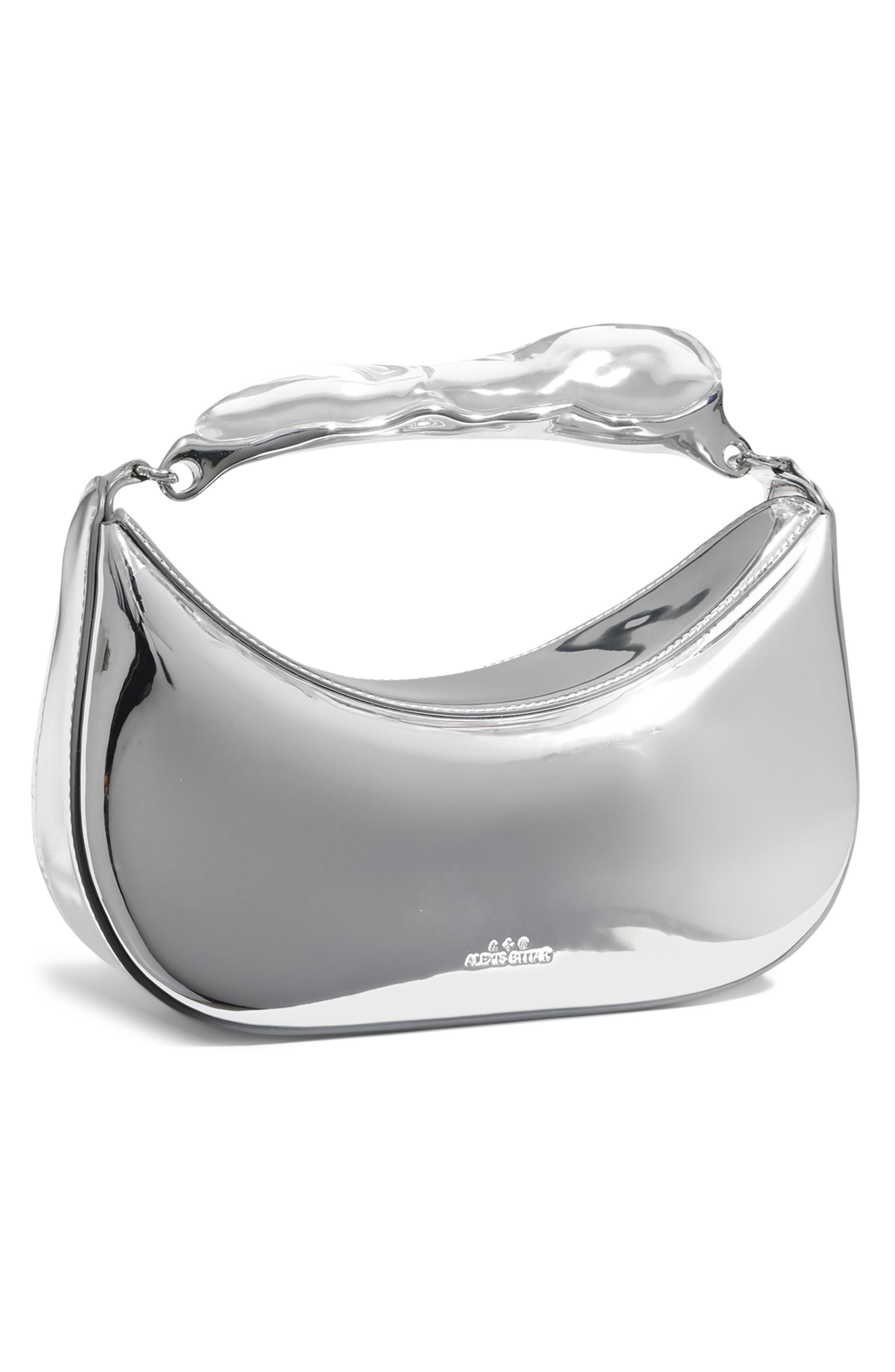 Alexis Bittar Water Stone Top Handle Bag, Alternate, color, Chrome