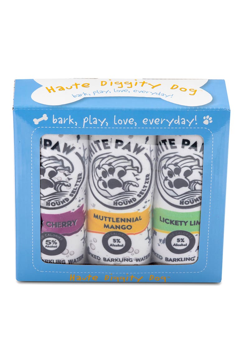 White Paw 3-Piece Variety Pack Plush Dog Toy Set, Alternate, color, MULTI