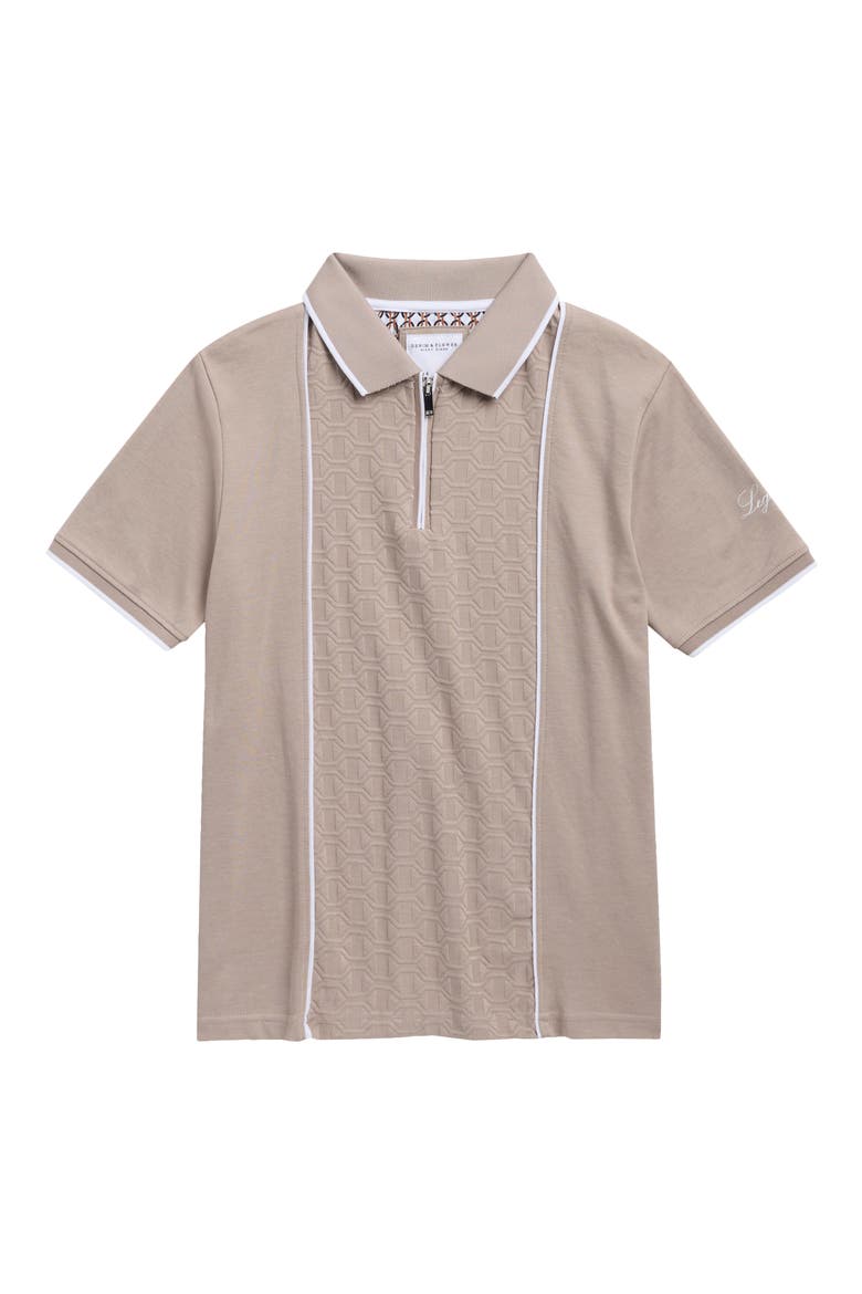 Kids' Quarter Zip Knit Polo, Main, color, GRAY