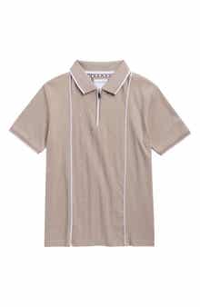DENIM AND FLOWER Kids' Quarter Zip Knit Polo