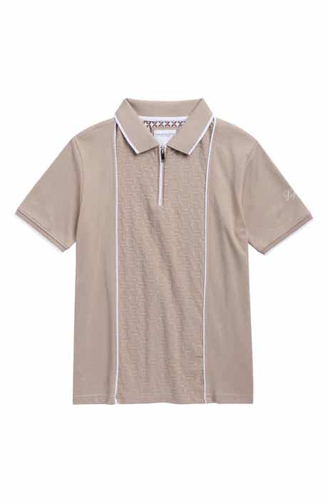 DENIM AND FLOWER Kids' Quarter Zip Knit Polo