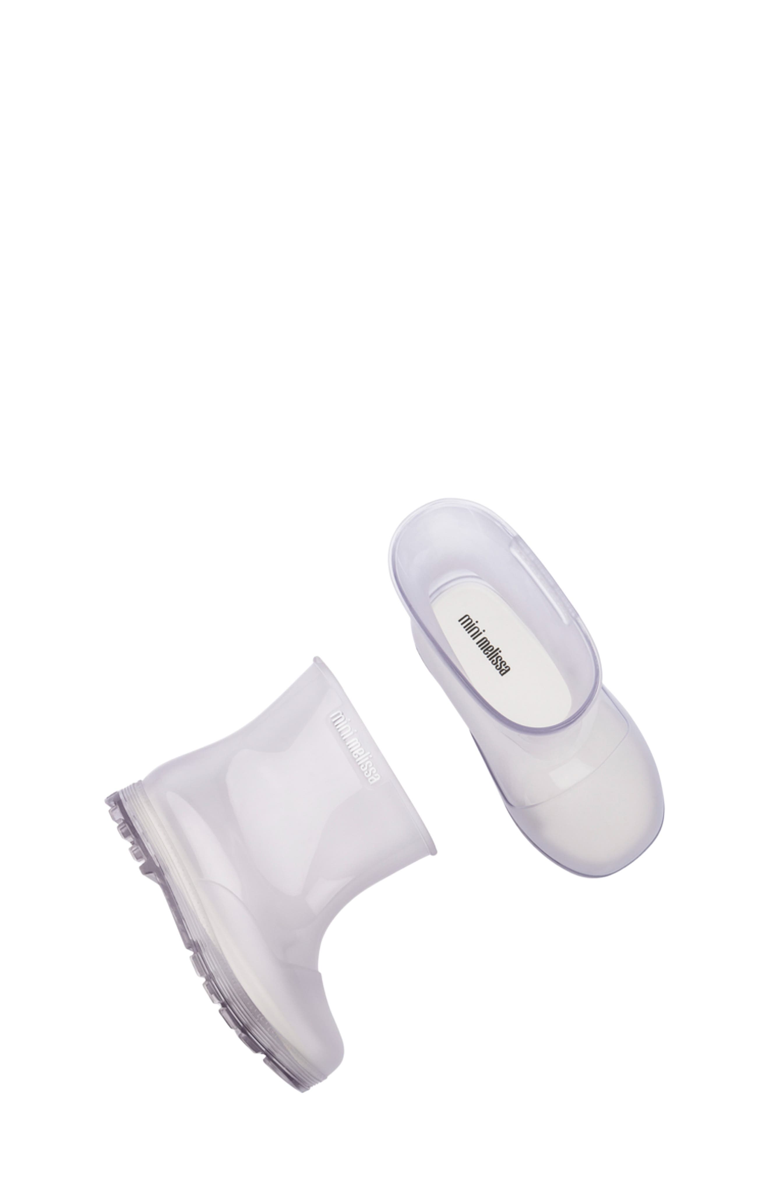 Mini Melissa Kids' Welly Rain Boots, Alternate, color, Clear