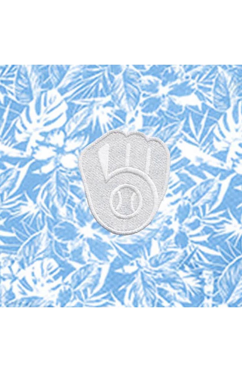 ANTIGUA Men's Antigua Powder Blue Milwaukee Brewers Resort Button-Up Shirt, Alternate, color, 