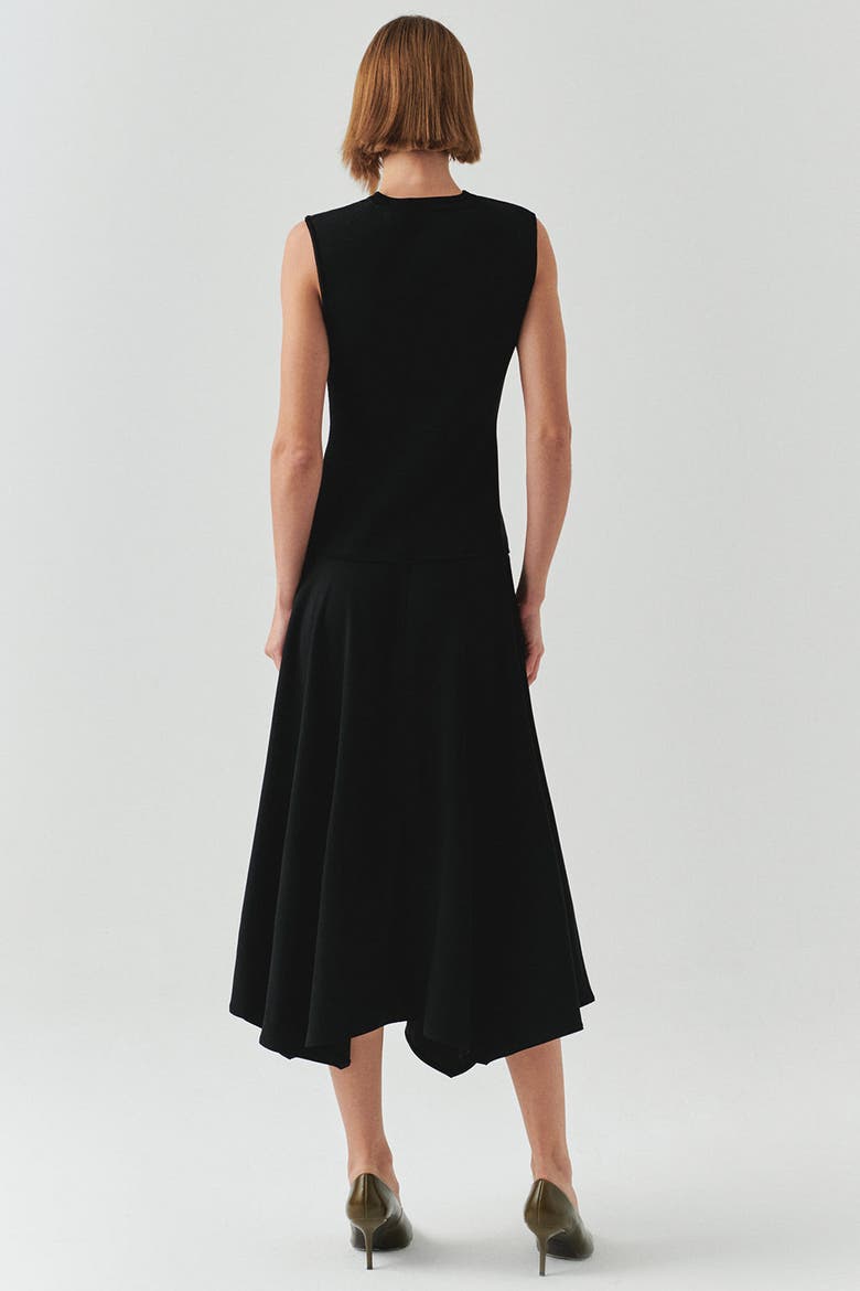 Hadlee Midi Dress, Alternate, color, BLACK