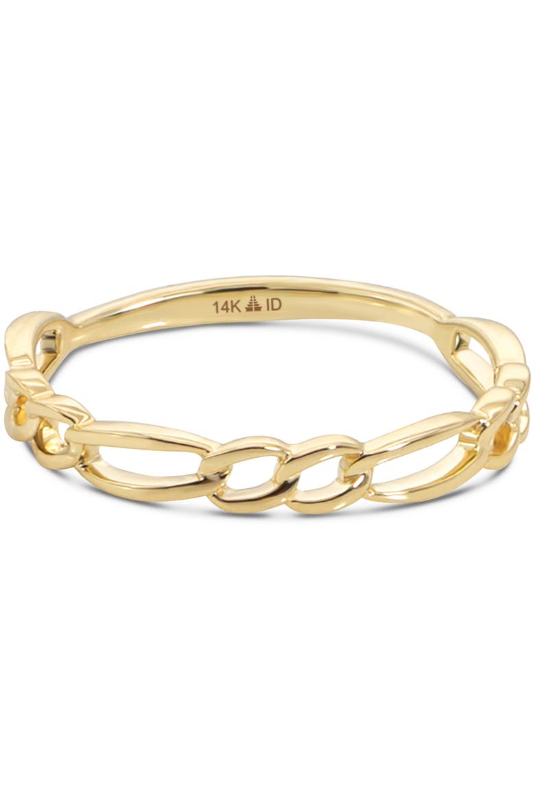 Figaro Link Ring in 14K Gold, Main, color, Yellow Gold