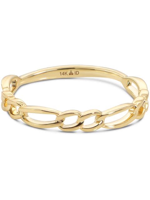 Figaro Link Ring in 14K Gold