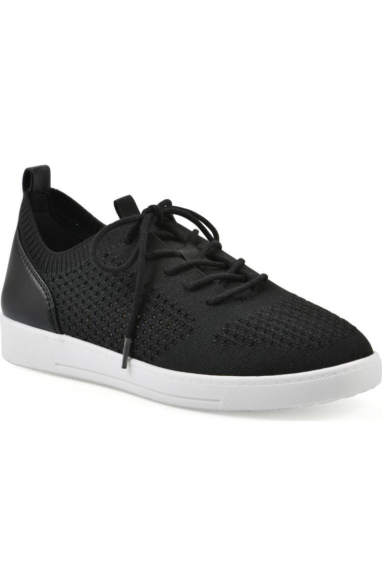 White Mountain Footwear Upscale Knit Sneaker, Main, color, Black Fabric