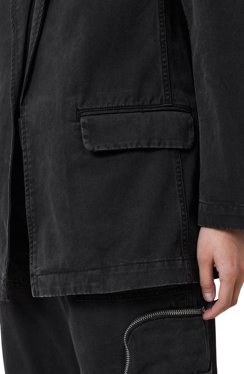 AllSaints Aleida Denim Blazer, Alternate, color, Washed Black