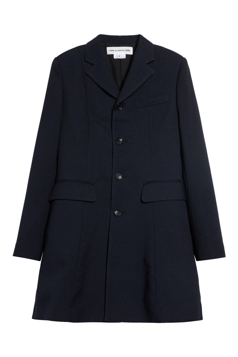 Gabardine Coat, Alternate, color, NAVY