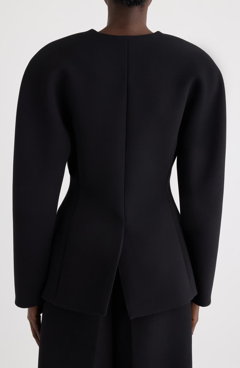 Jacquemus La Veste Ovalo Coccon Jacket, Alternate, color, Black