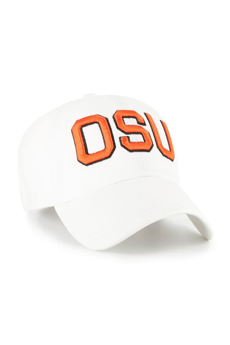Men's '47 White Oregon State Beavers Vault Clean Up Adjustable Hat, Alternate, color, White