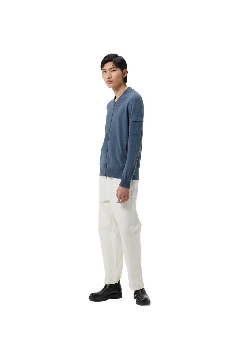 Cashmere Bomber, Alternate, color, china blue