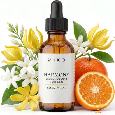 Miko Harmony Essential Oil with Jasmine, Mandarin & Ylang Ylang 100% Organic 15ml