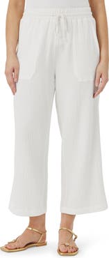 Splendid Ava Cotton Gauze Drawstring Pants