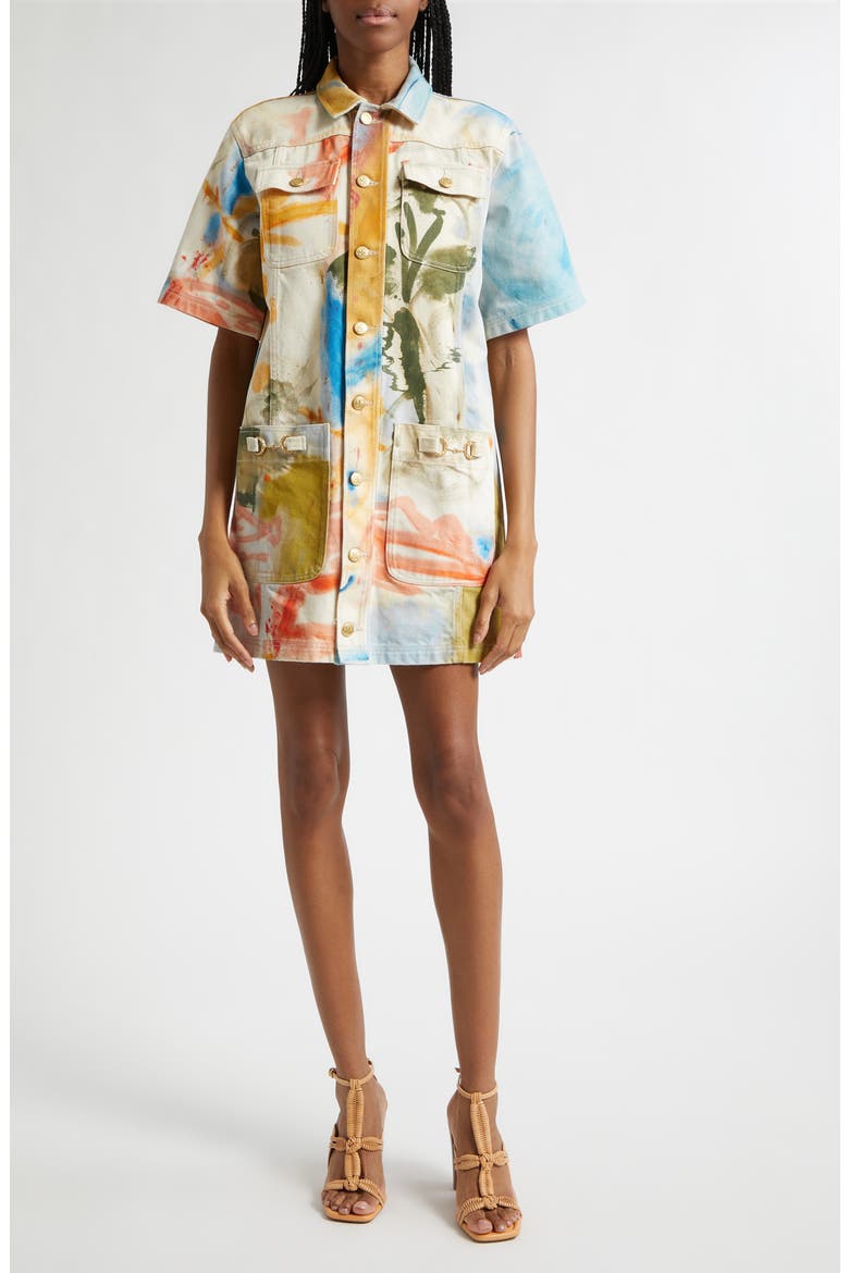 Painters Shirtdress, Main, color, WESTERN DREAM