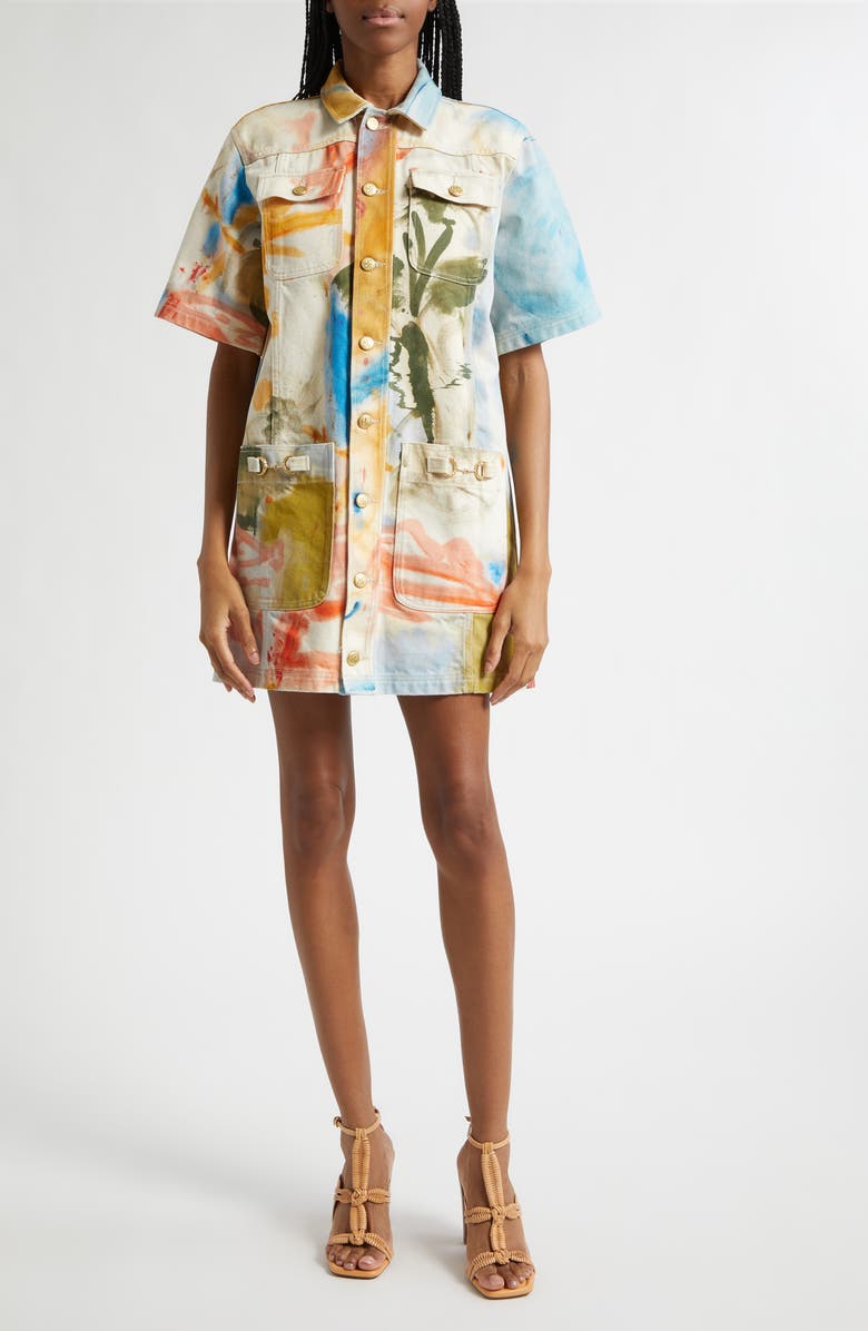 Ulla Johnson Painters Shirtdress, Main, color, Western Dream