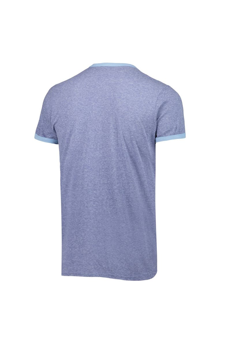 FANATICS Men's Fanatics Branded Heathered Deep Sea Blue Seattle Kraken Buzzer Beater Tri-Blend Ringer T-Shirt, Alternate, color, Navy