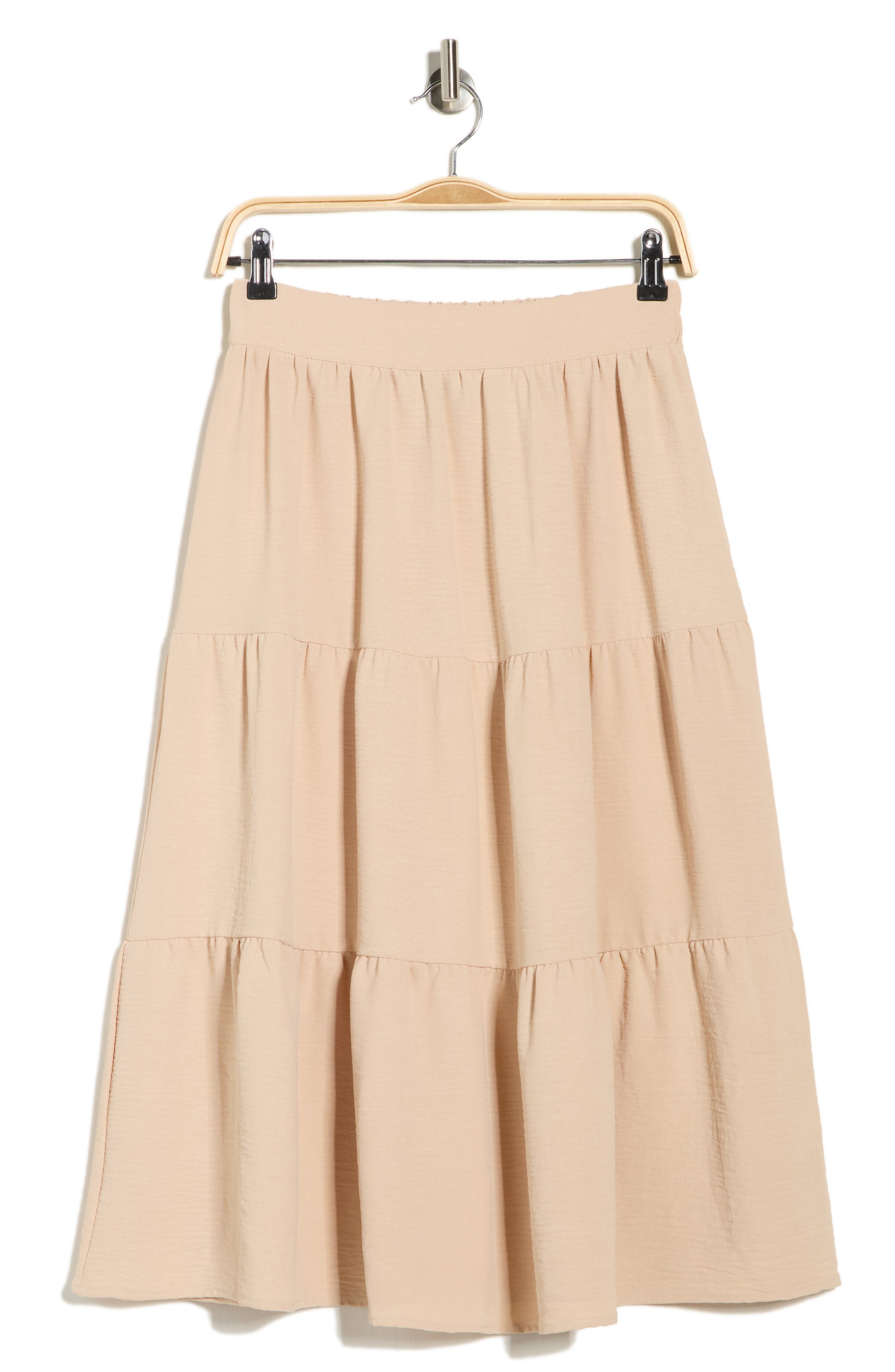 Renee C Tiered Midi Skirt