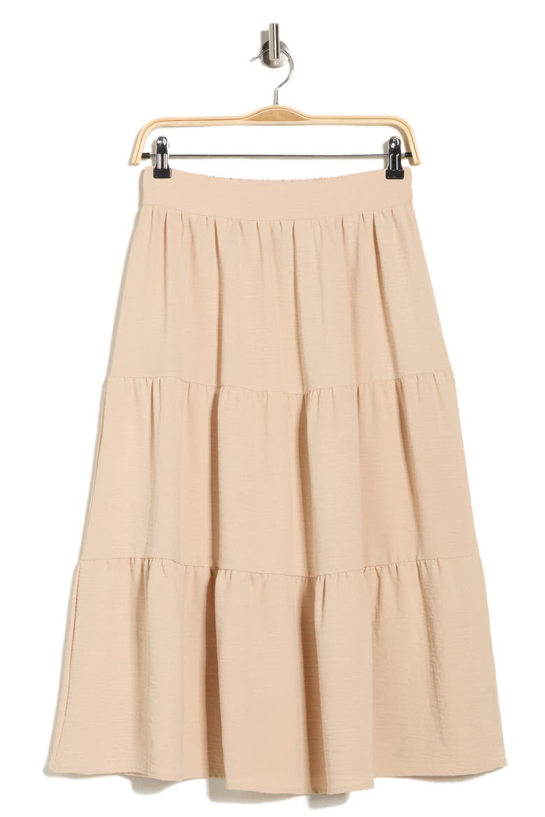 Tiered Midi Skirt, Alternate, color, TAUPE