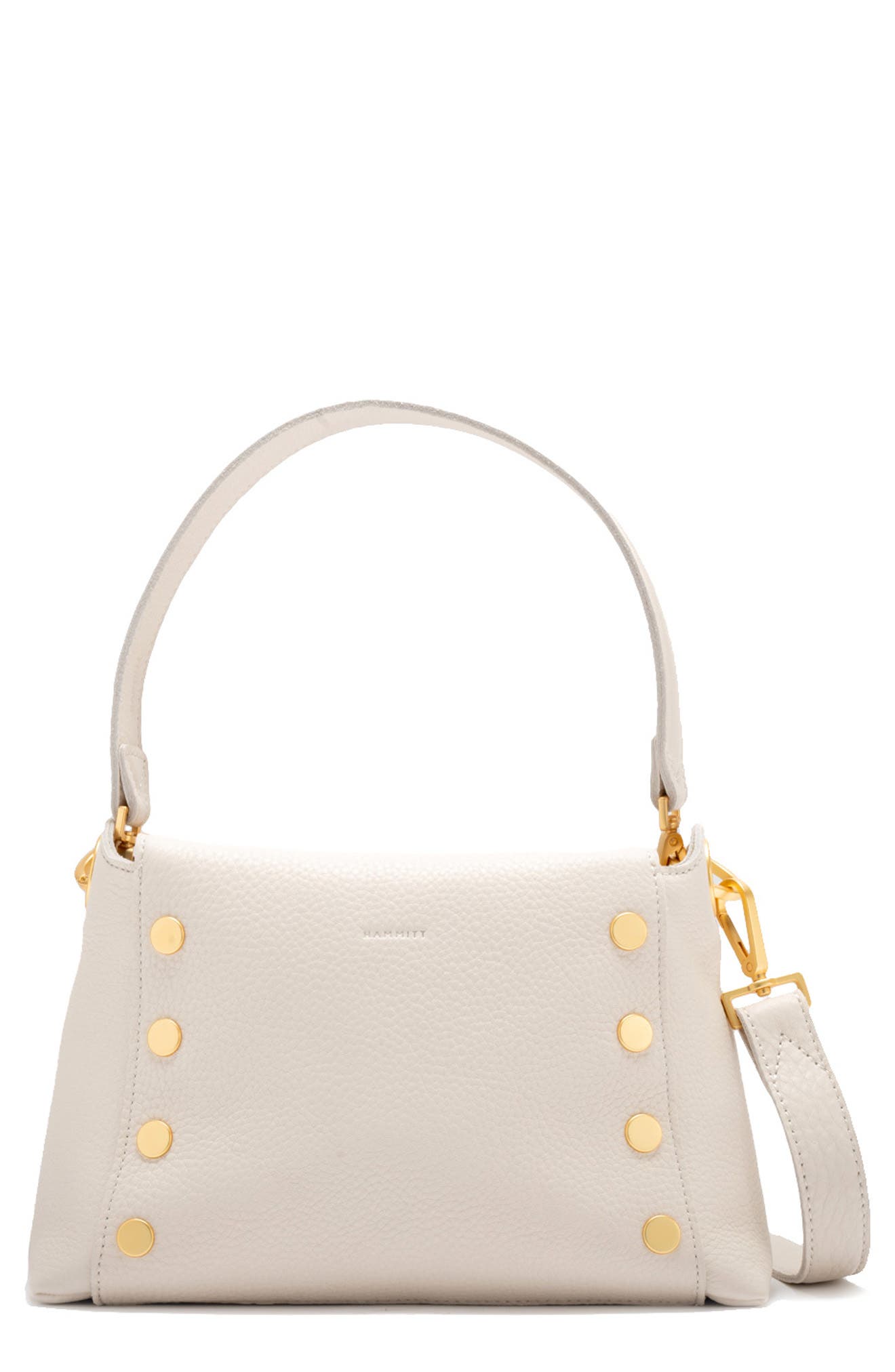 HAMMITT Bryant Medium Shoulder Bag in Calla Lily White/Brushed Gold 