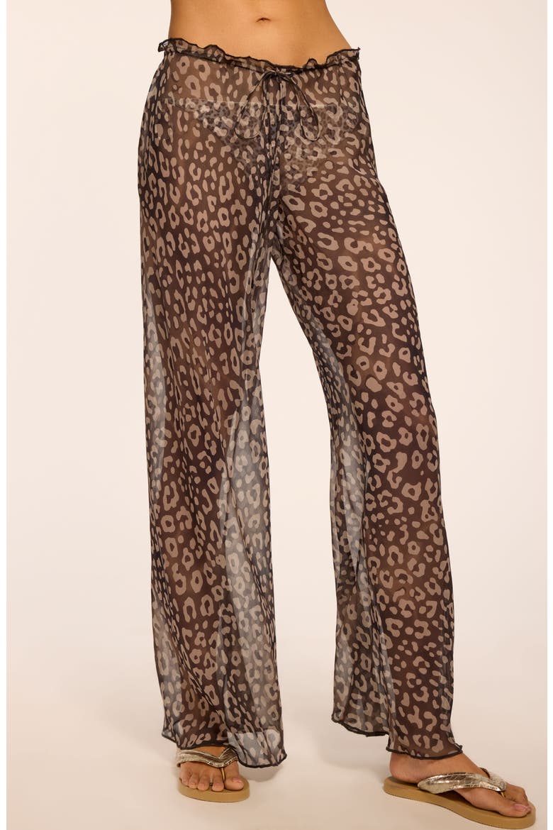 Alayna Leopard Print Cover-Up Pants, Alternate, color, DARK LEOPARD