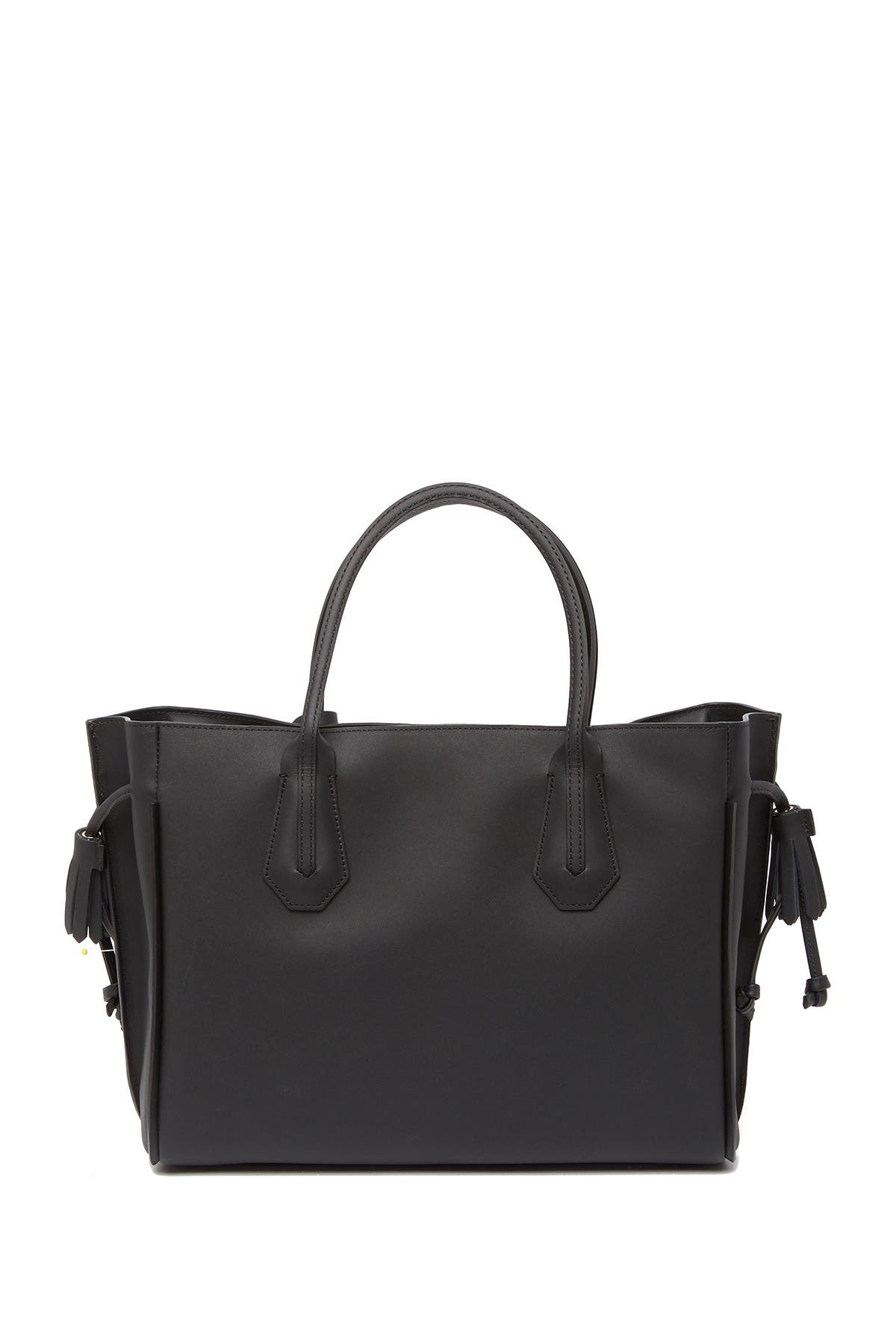 Longchamp Le Pliage Handle Leather Tote, Alternate, color, Amethyst