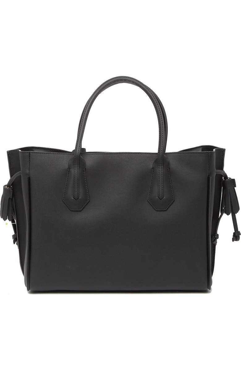 Longchamp Le Pliage Handle Leather Tote, Alternate, color, Amethyst