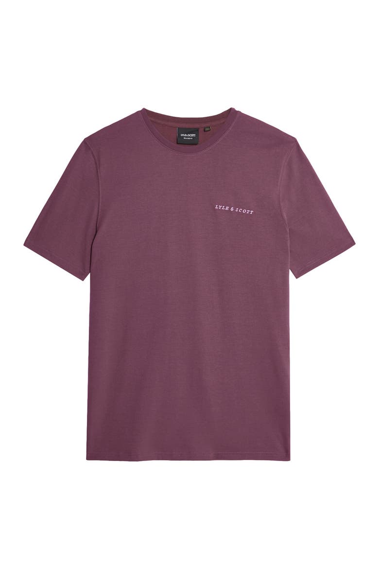 Script Long Sleeve T-shirt, Alternate, color, Dusky Maroon