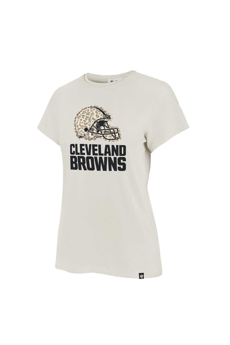 Women's '47 Cream Cleveland Browns Panthera Frankie T-Shirt, Alternate, color, Cream