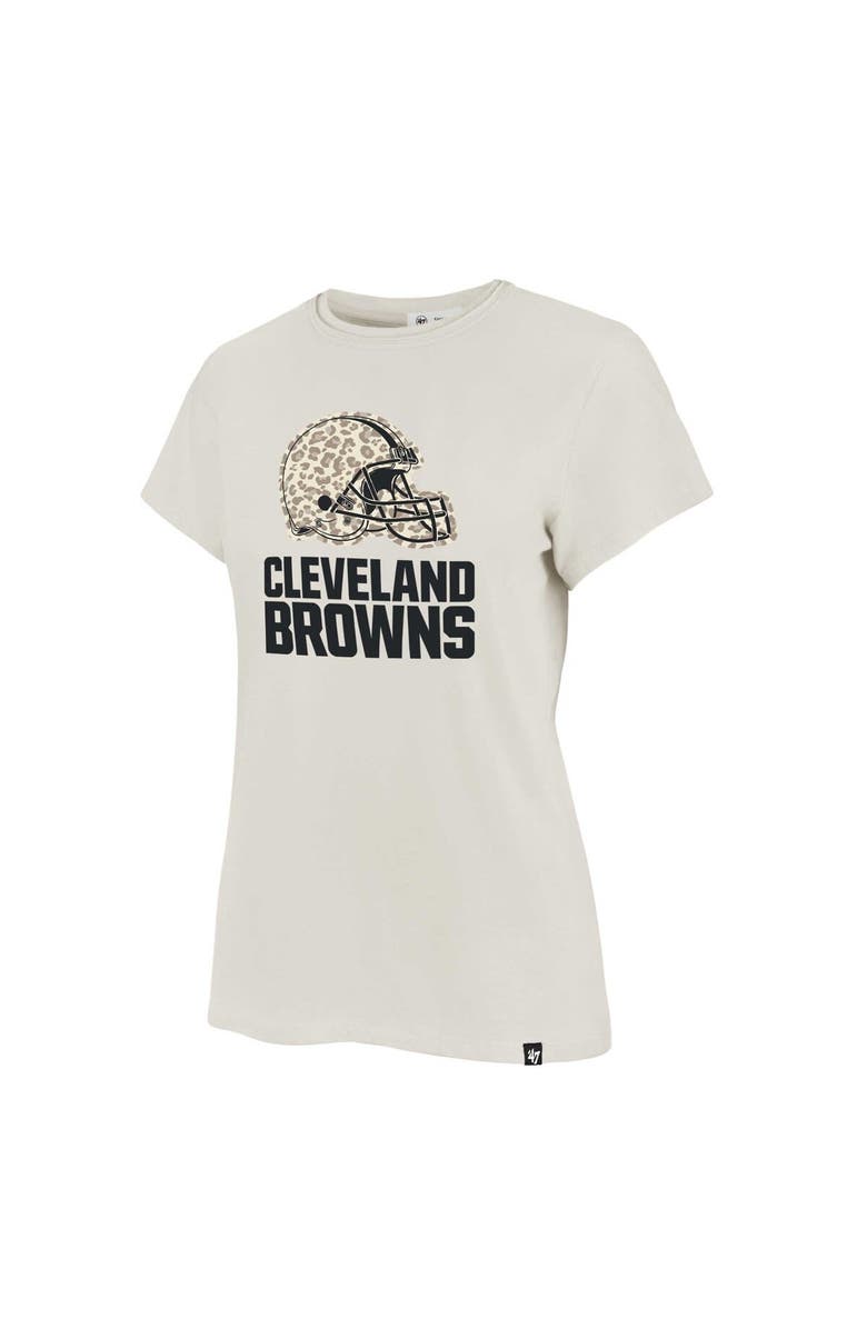 '47 Women's '47 Cream Cleveland Browns Panthera Frankie T-Shirt, Alternate, color, Cream