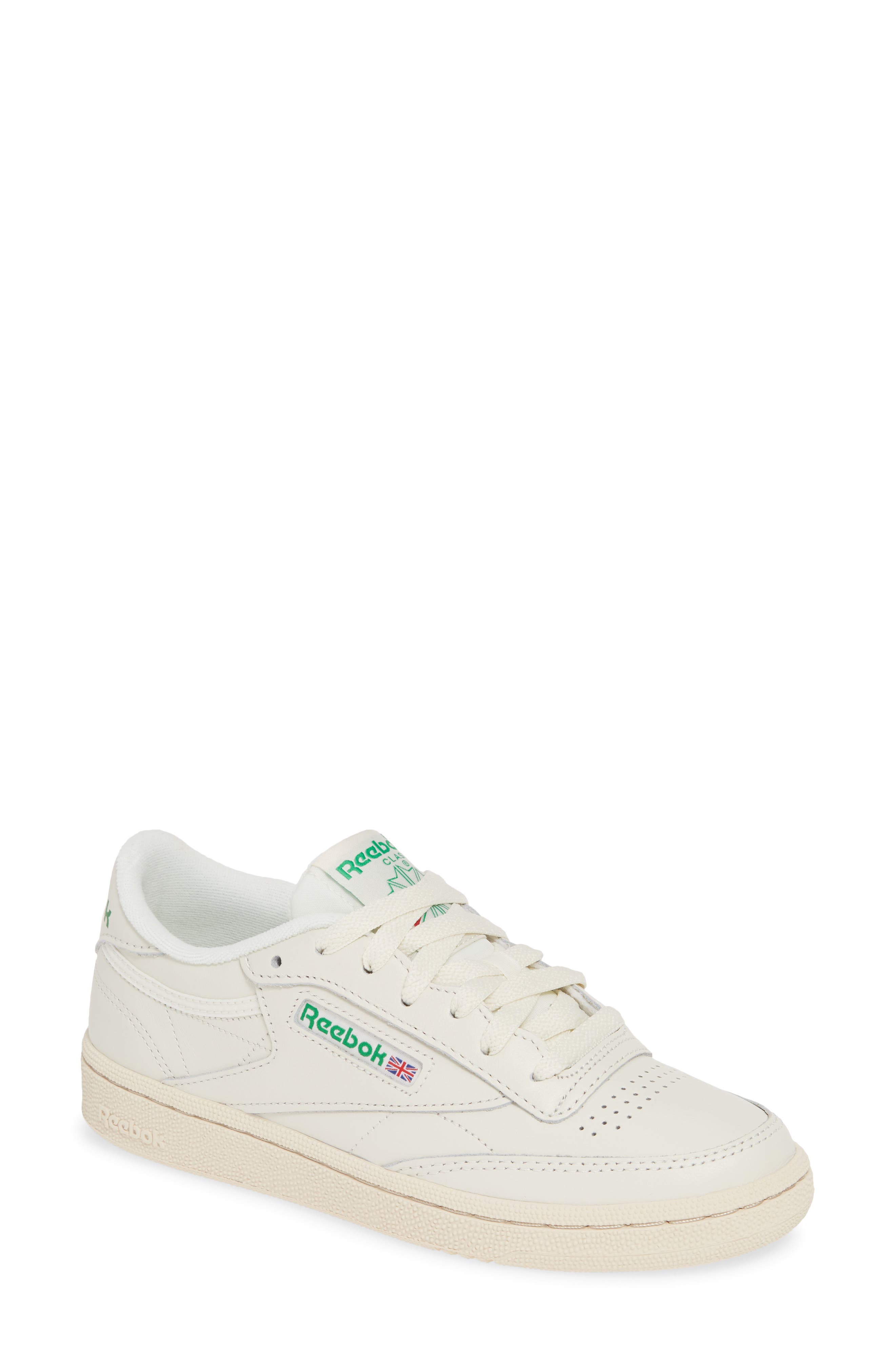 Club C 85 Sneaker, Main, color, CHALK/ GREEN/ PAPERWHITE/ RED