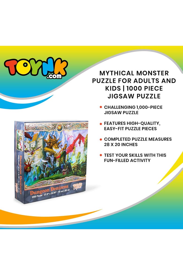 Dungeon Denizens Mythical Monster Puzzle | 1000 Piece Jigsaw Puzzle, Alternate, color, Multi-Color