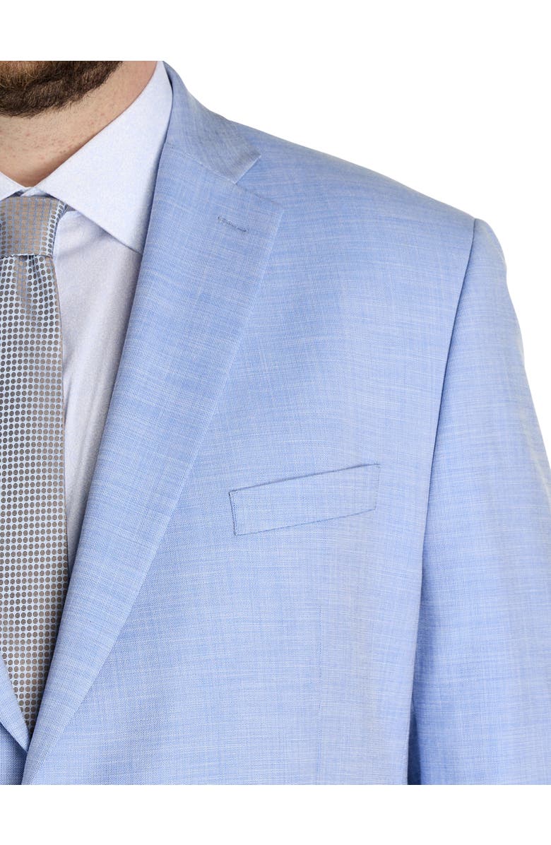 Michael Kors Big & Tall Textured Solid Suit Jacket, Alternate, color, Blue