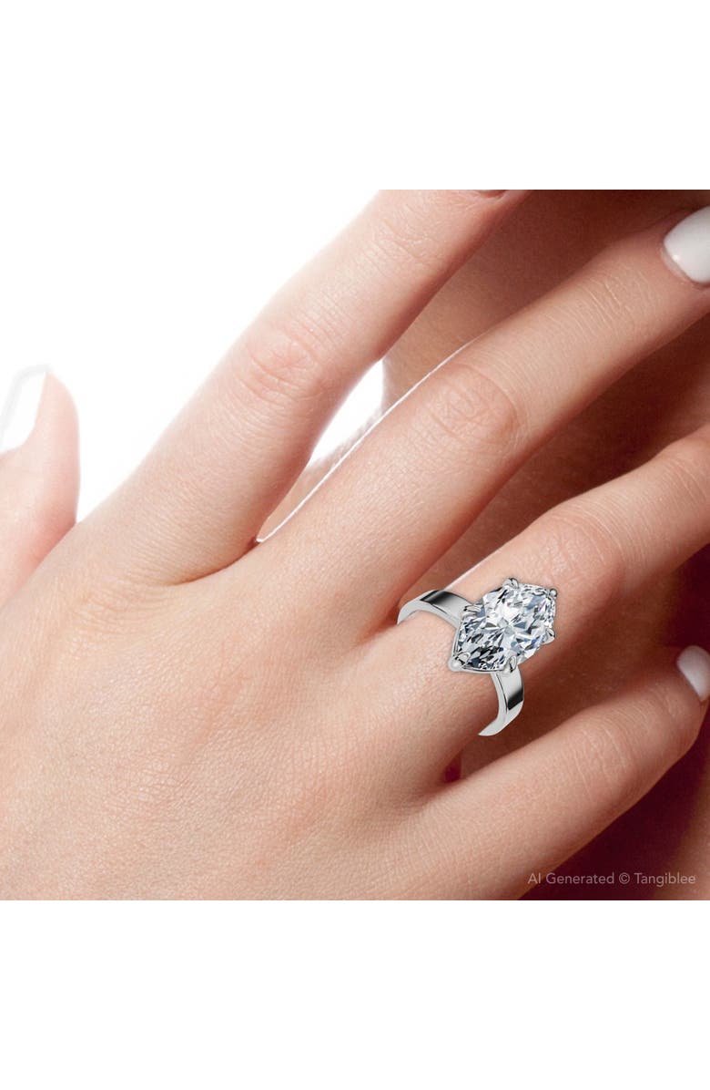 Bliss Diamond Certified 2Ct Marquise Cut Flat Cigar Band Engagement Ring 14k Gold Lab Grown, Alternate, color, 14K White Gold