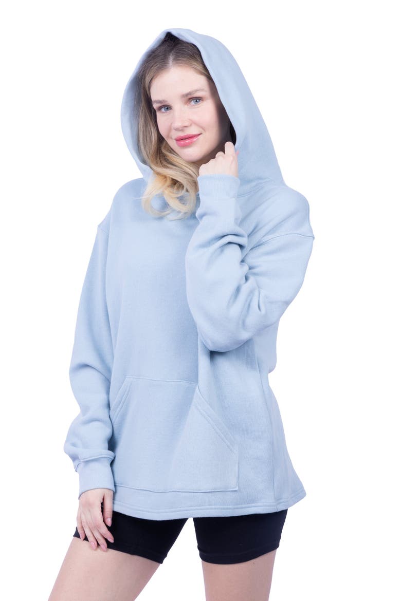 Juno Organic Cotton Oversized Heavyweight Hoodie Sweatshirt, Alternate, color, Italian Plum