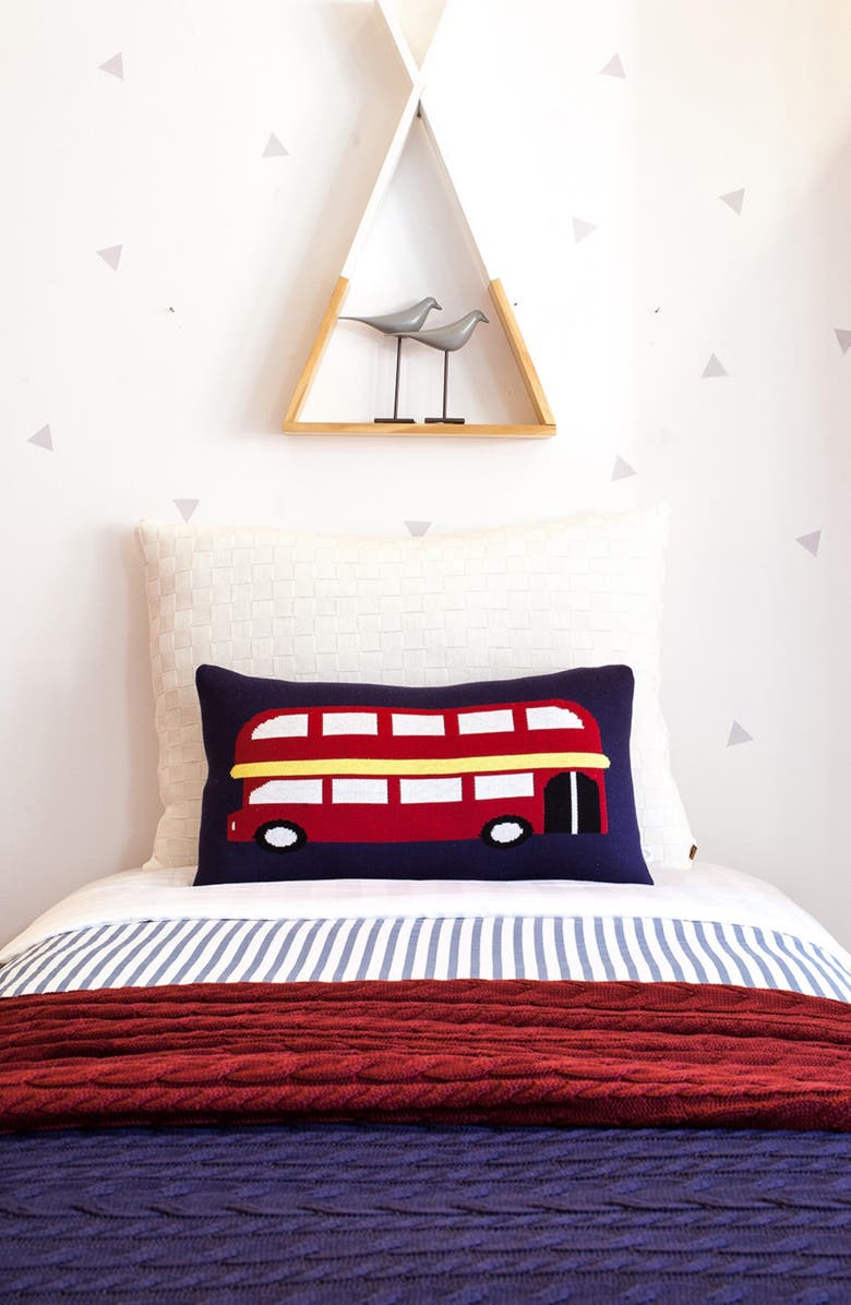 RIAN TRICOT Double Decker Bus Accent Pillow, Alternate, color, Multi