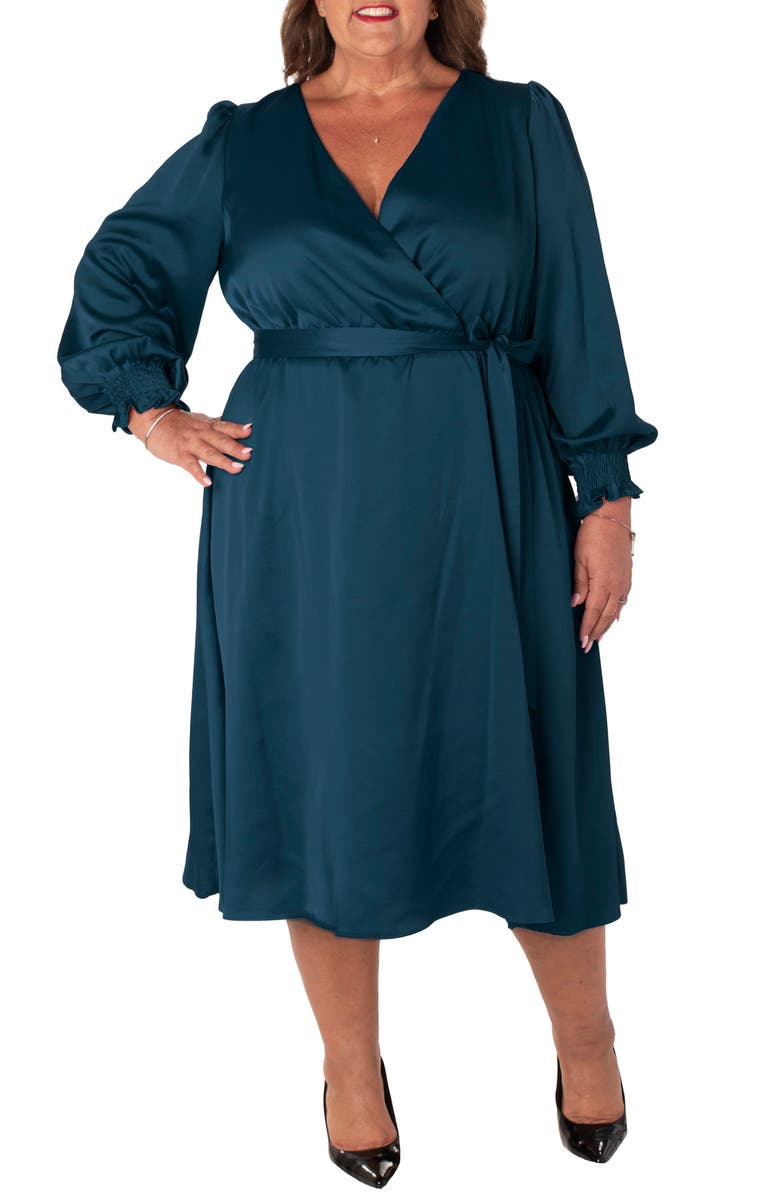 asymmetrical hem dress with long sleeves Asymmetric Ruffle Hem Mini Dress