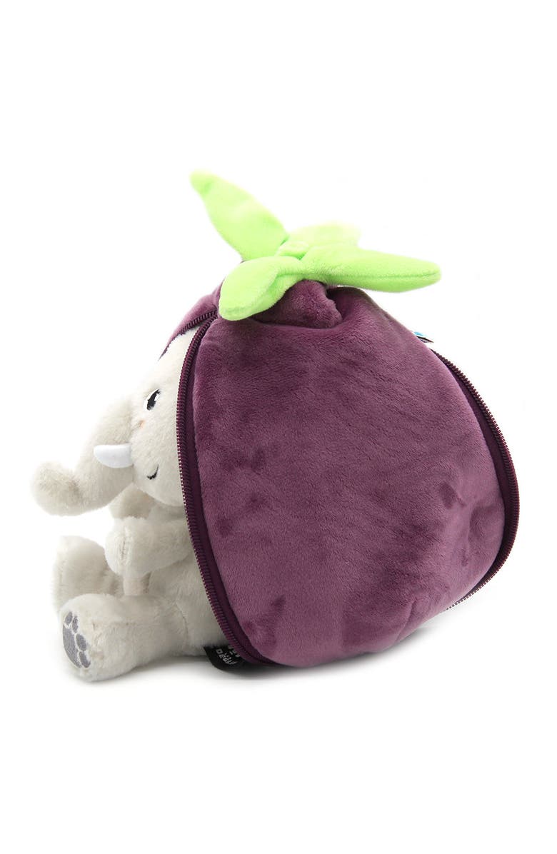 Flipetz Velvet the Elephant Eggplant, Alternate, color, Purple