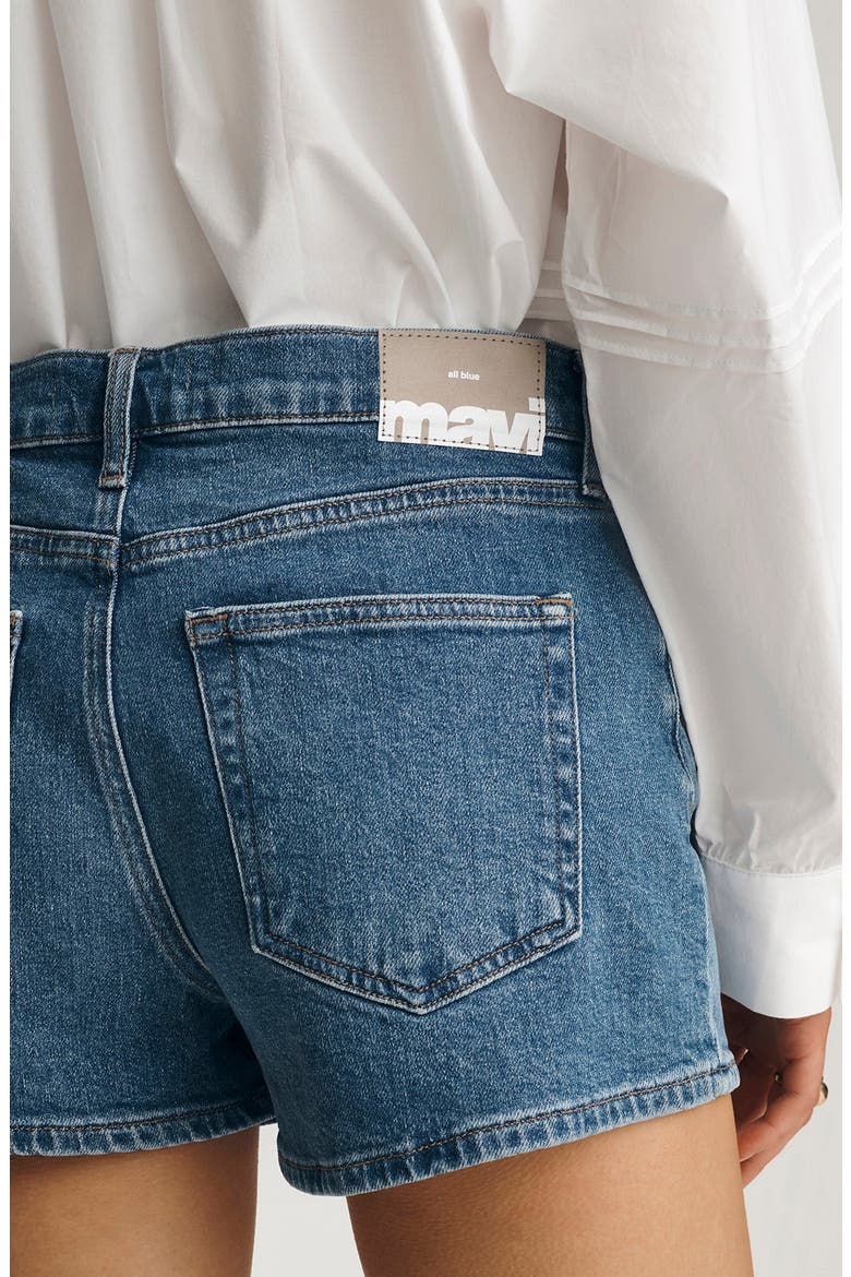 Garcia Mid Rise Denim Mini Shorts, Alternate, color, MID BRUSHED CLASSIC