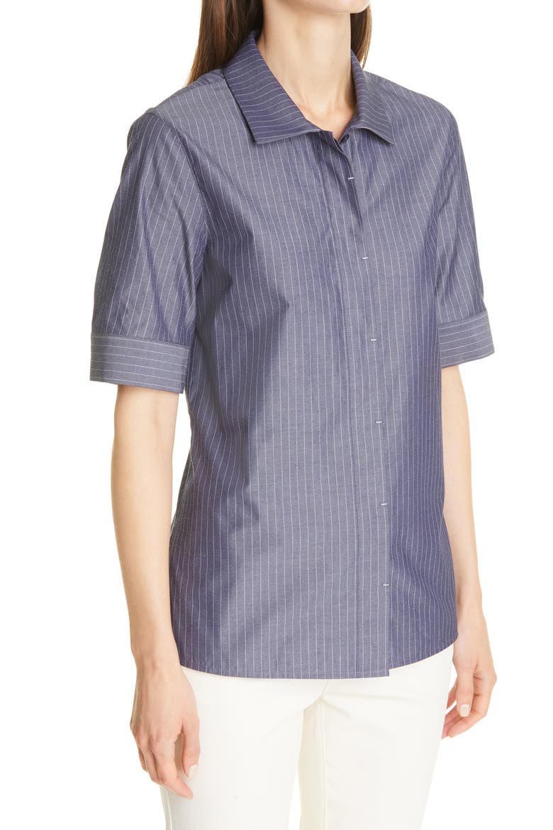 Farrell Avalon Stripe Cotton Blouse, Alternate, color, BLUE NOTE MULTI