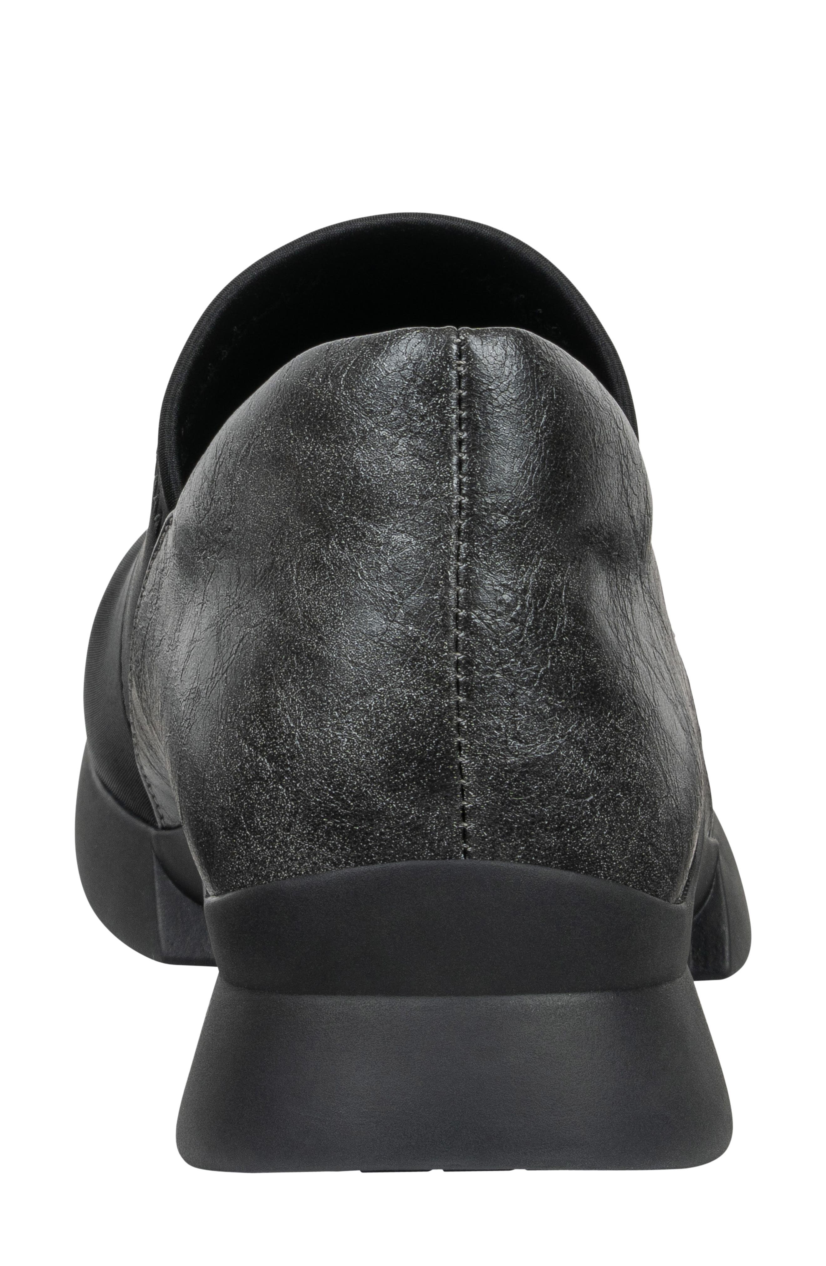 Norwood Faux Leather Slip On Sneaker, Alternate, color, BLACK