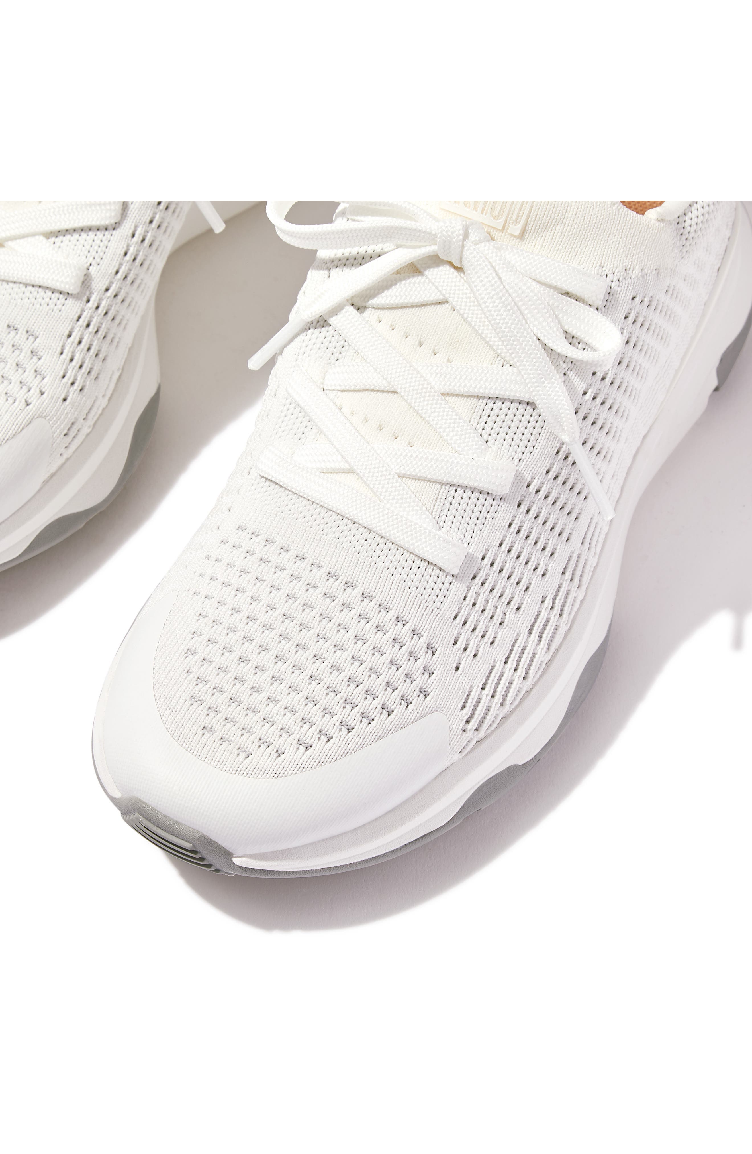 FitFlop Vitamin Knit Sport Sneaker, Alternate, color, Urban White/ Tiptoe Grey