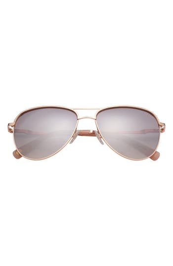 Ted Baker 57mm Aviator Sunglasses In Gold