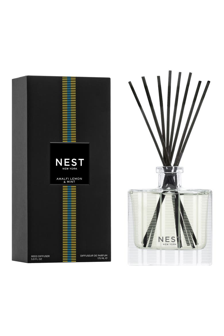 Amalfi Lemon & Mint Reed Diffuser, Main, color, NO COLOR