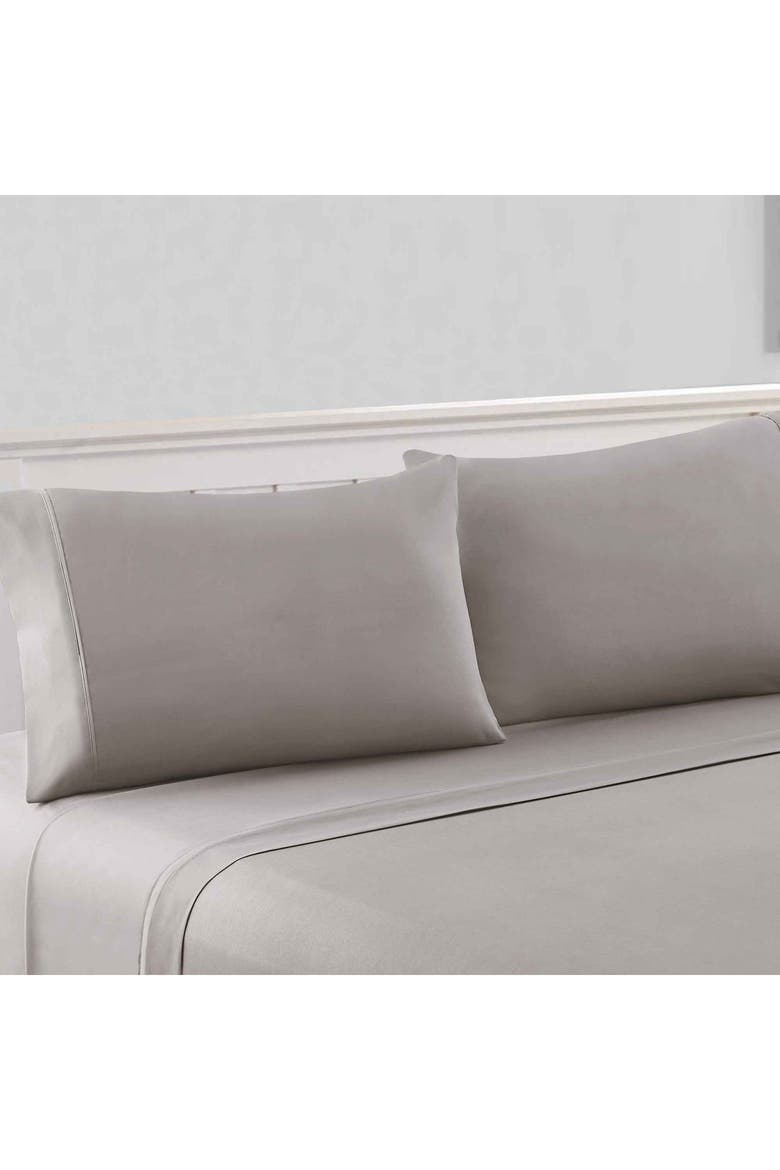 1800 Series 100 Solid Microfiber 4-Piece Sheet Set, Main, color, GRAY