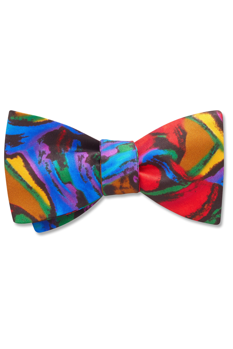 Shebelle Silk Printed Bow Tie, Main, color, Freestyle