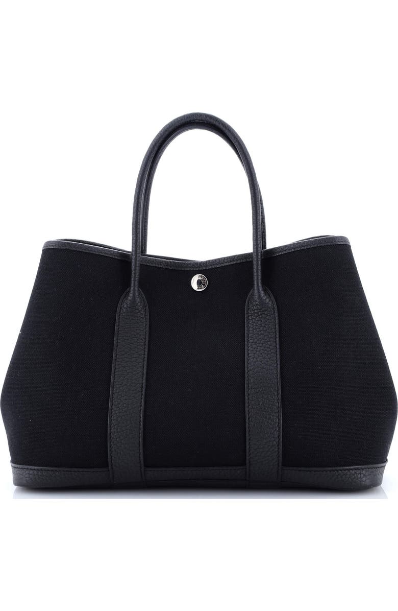 Pre-Owned Hermes Garden Party Tote Toile and Leather 30, Main, color,