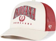 '47 Men's '47 Natural Indiana Hoosiers Drawbridge Trucker Adjustable Hat