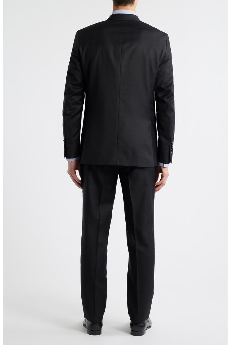 Flynn Cklassic Fit Solid Wool Suit, Alternate, color, BLACK