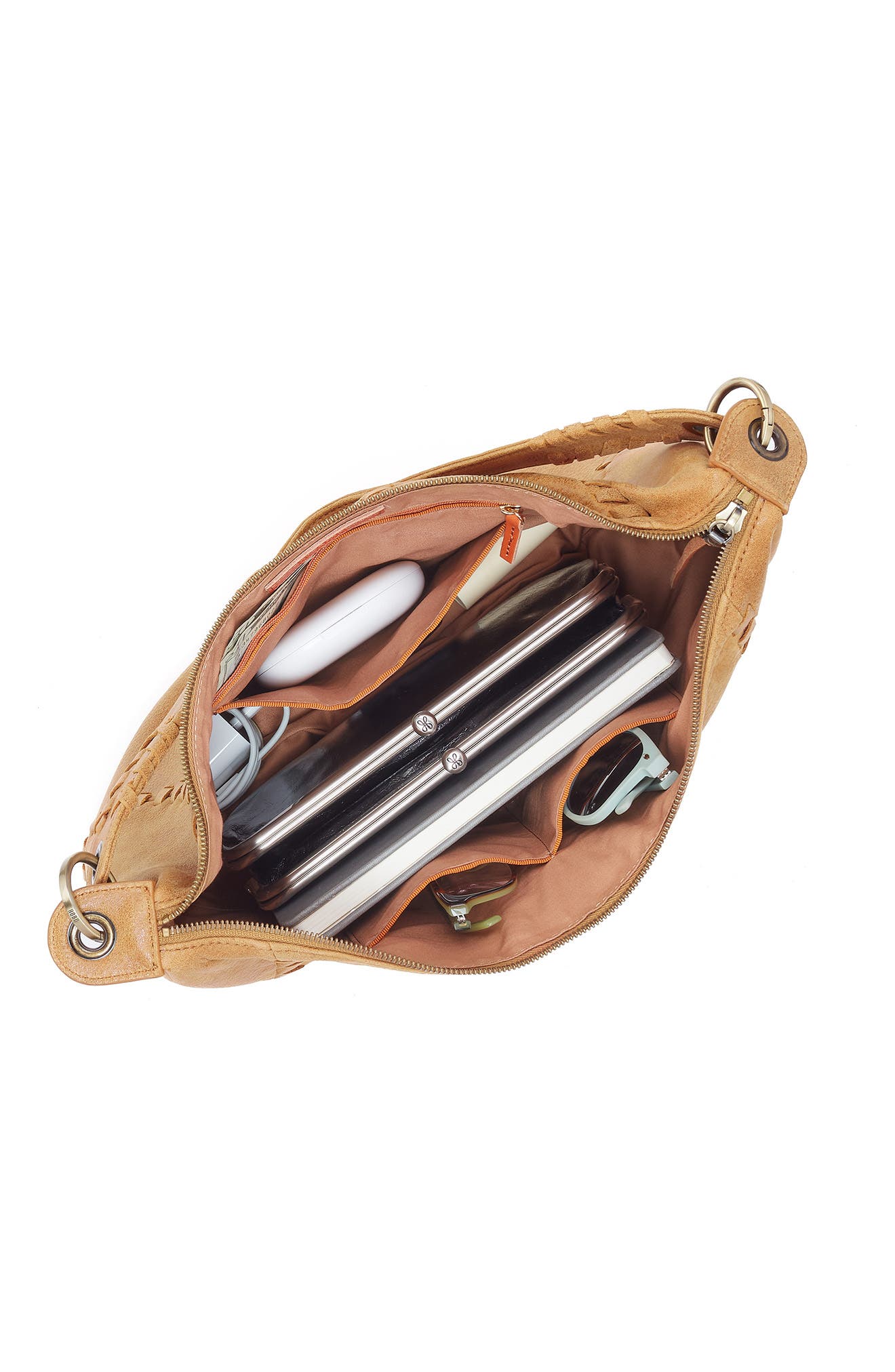 HOBO Opal Leather Shoulder Bag, Alternate, color, Hazel